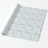 Blauwe Aangepaste Naam Cadeaupapier (Uitgerold)