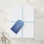 Blauwe aangepaste tekstcadeaulabels voor verloop cadeaulabel (Met Touw)