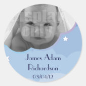 Blauwe aanpasbare sticker (Voorkant)