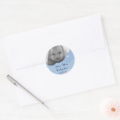 Blauwe aanpasbare sticker (Envelop)
