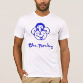 blauwe aap t-shirt (Voorkant)