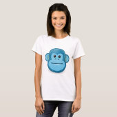 Blauwe aap t-shirt (Voorkant volledig)