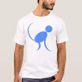 Blauwe aap t-shirt (Voorkant)