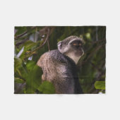 Blauwe aap, Zanzibar Fleece Deken (Voorkant (Horizontaal))