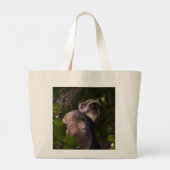 Blauwe aap, Zanzibar Grote Tote Bag (Achterkant)