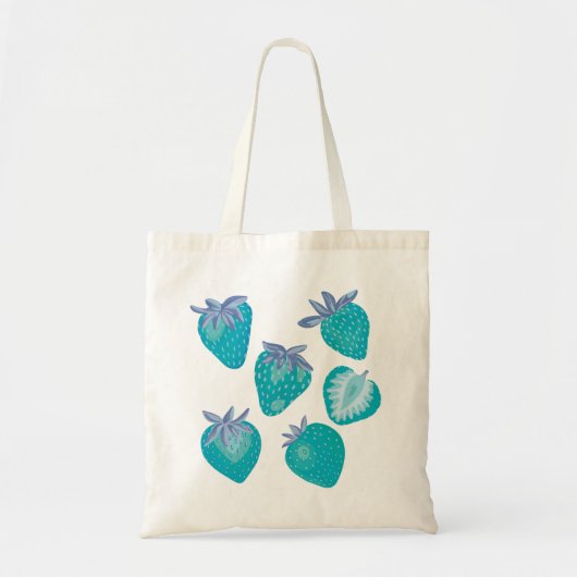 Blauwe aardbei-Canvas tas (Voorkant)