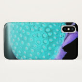 Blauwe aardbei neon schattig zwart turquoise Case-Mate iPhone case (Achterkant (horizontaal))