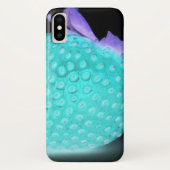 Blauwe aardbei neon schattig zwart turquoise Case-Mate iPhone case (Achterkant)