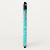 Blauwe aardbei neon schattig zwart turquoise Case-Mate iPhone case (Achterkant / rechts)