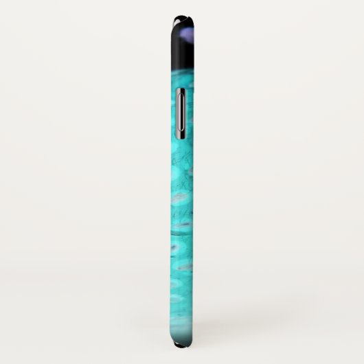 Blauwe aardbei neon schattig zwart turquoise Case-Mate iPhone case (Achterkant / rechts)