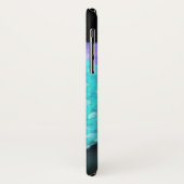Blauwe aardbei neon schattig zwart turquoise Case-Mate iPhone case (Achterkant/links)