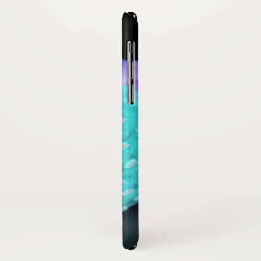 Blauwe aardbei neon schattig zwart turquoise Case-Mate iPhone case (Achterkant/links)