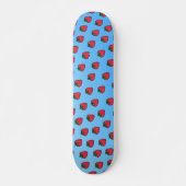 Blauwe aardbei Vaporwave Designer Skateboard Deck (Voorkant)