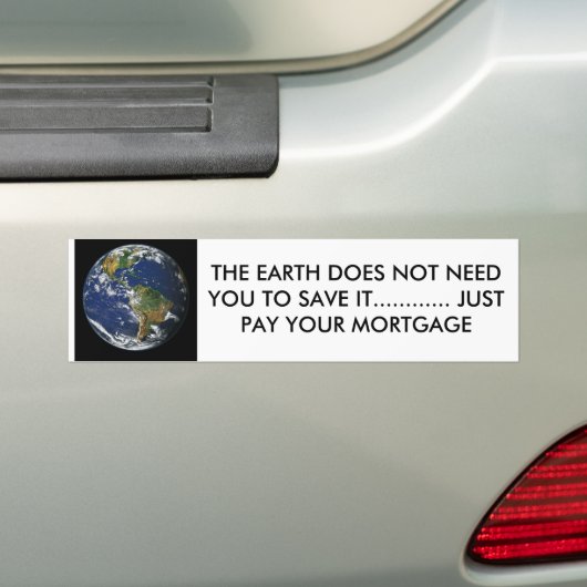 BLAUWE AARDE, DE AARDE HOEFT U NIET TE BEWAREN... BUMPERSTICKER (Op auto)