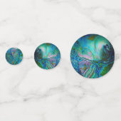 Blauwe Abalone Motief Confetti (Voorkanten)