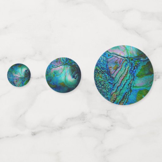 Blauwe Abalone Motief Confetti (Achterkanten)