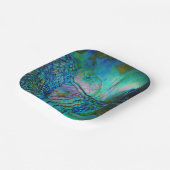 Blauwe Abalone Motief Papieren Bordje (Gebogen)