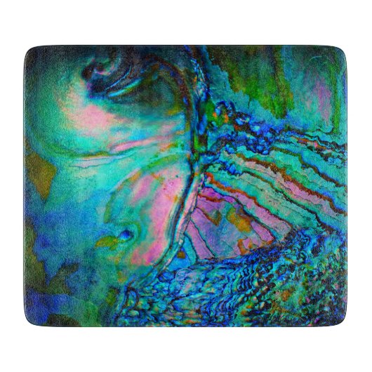 Blauwe Abalone Schelp Snijplank (Voorkant)