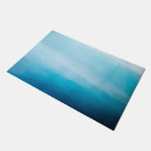 blauwe abstract deurmat (Schuin)