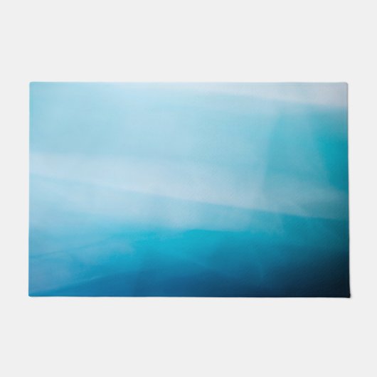 blauwe abstract deurmat (Voorkant)