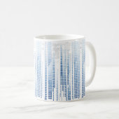 Blauwe Abstract Geometrische Mok (Voorkant rechts)