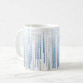 Blauwe Abstract Geometrische Mok (Voorkant links)