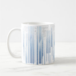 Blauwe Abstract Geometrische Mok