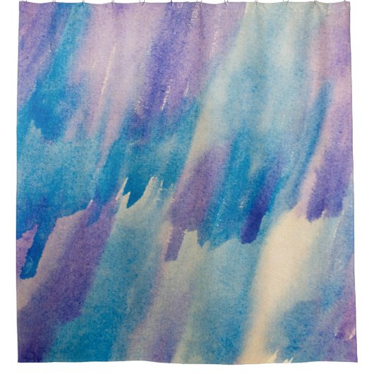 Blauwe abstracte achtergrond abstract, aqua, kunst douchegordijn (Voorkant)