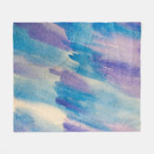 Blauwe abstracte achtergrond abstract, aqua, kunst fleece deken (Voorkant (Horizontaal))