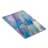 Blauwe abstracte achtergrond abstract, aqua, kunst notitieboek (Rechterzijde)