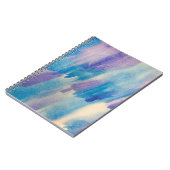 Blauwe abstracte achtergrond abstract, aqua, kunst notitieboek (Linkerzijde)