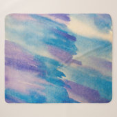 Blauwe abstracte achtergrond abstract, aqua, kunst sherpa deken (Voorkant (horizontaal))