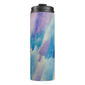 Blauwe abstracte achtergrond abstract, aqua, kunst thermosbeker (Voorkant)