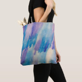Blauwe abstracte achtergrond abstract, aqua, kunst tote bag (Dichtbij)