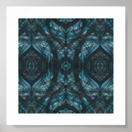Blauwe Abstracte Aquarel Kunst Poster