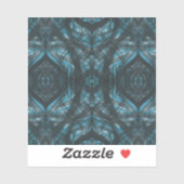 Blauwe Abstracte Aquarel Kunst Sticker (Vel)