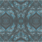 Blauwe Abstracte Aquarel Kunst Sticker (Voorkant)