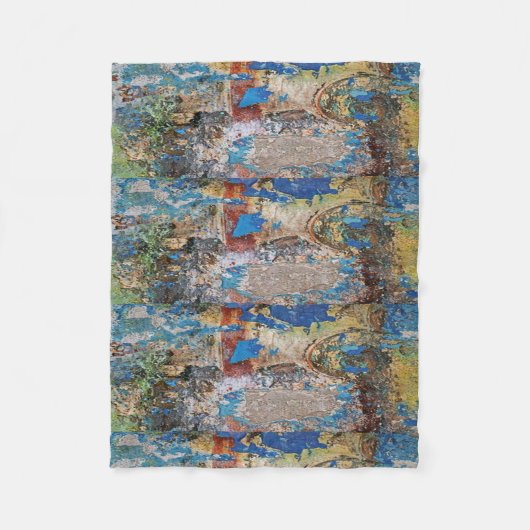 Blauwe Abstracte banket Fleece Deken (Voorkant)