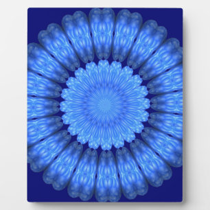 Blauwe abstracte bloem fotoplaat