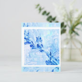 Blauwe Abstracte bloemen (Staand voorkant)