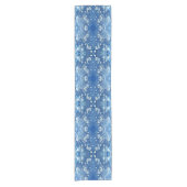 Blauwe Abstracte Bubbels Water en Ice Table Runner Korte Tafelloper (Voorkant)