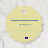 Blauwe Abstracte Cadeaubijsluiter Bedankjes Labels (Achterkant)
