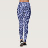 Blauwe Abstracte Camouflageprint Leggings (Achterkant)