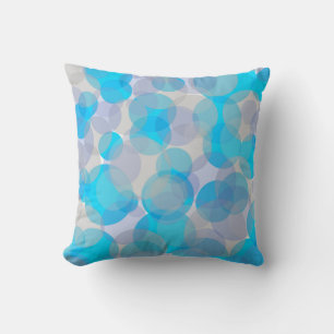 Blauwe abstracte cirkels patroon werpen kussen