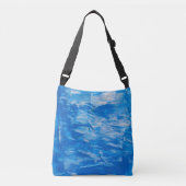 Blauwe Abstracte Crossbody tas (Voorkant)