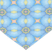Blauwe Abstracte Floral Korte Tafelloper (Hoek)