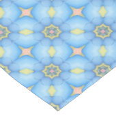 Blauwe Abstracte Floral Tafelkleed (Gekanteld)