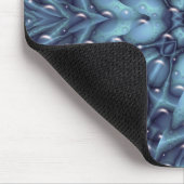 blauwe abstracte fractal muismat (Hoek)