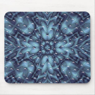 blauwe abstracte fractal muismat