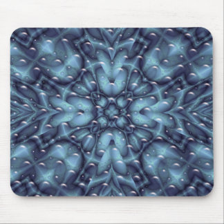 blauwe abstracte fractal muismat